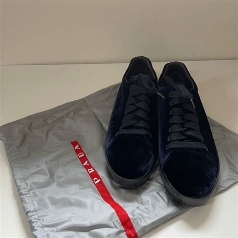 red white blue prada sneakers|prada blue velvet sneakers.